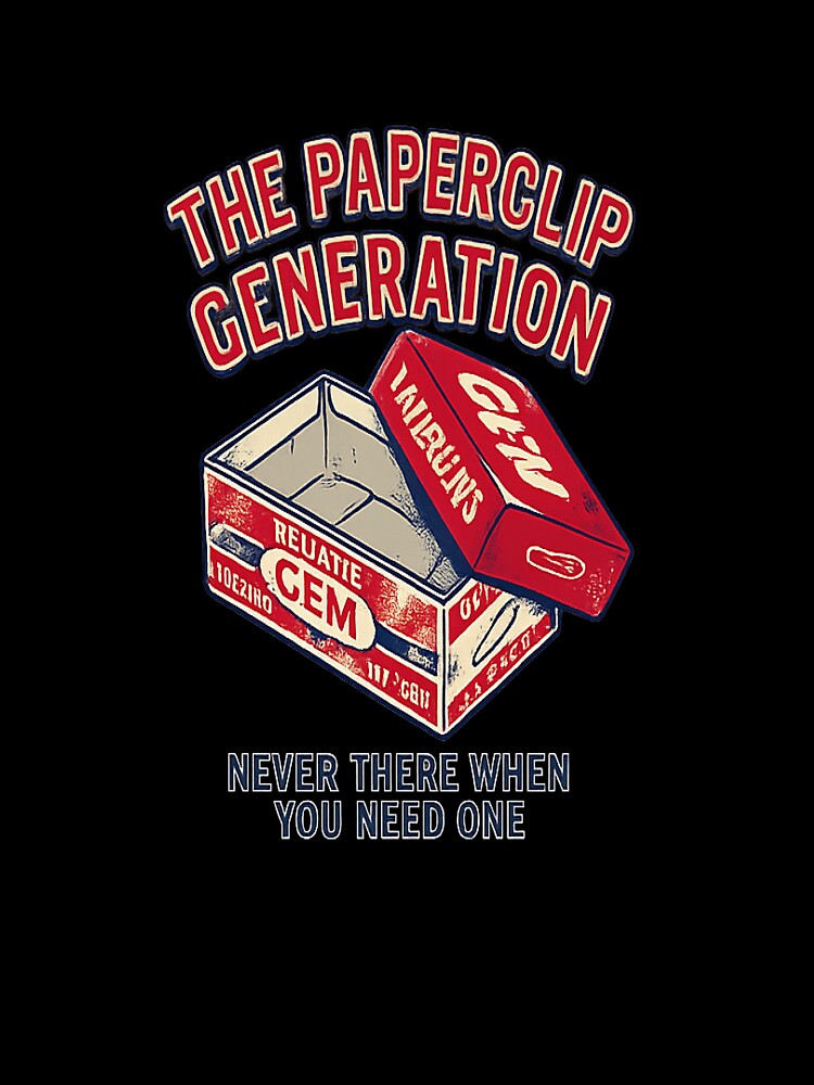 The Paperclip Generation - Never There When You Need One | Retro Office Humour T-Shirt by WisdomInColor