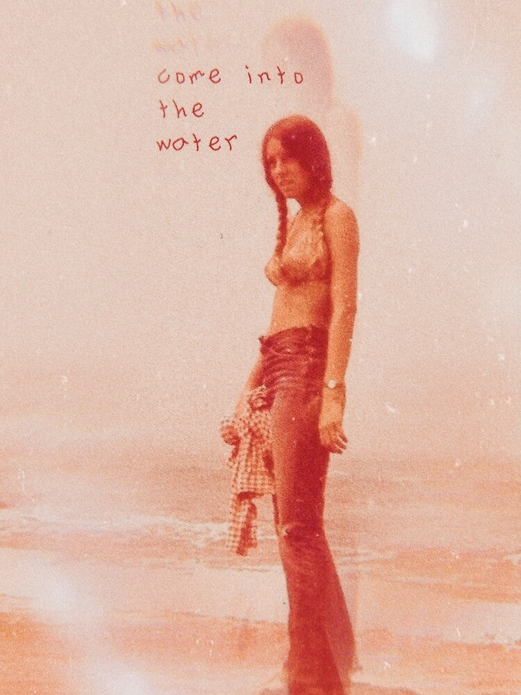 Come Into the Water Hippie Bohemian 70's 80's 90's Aesthetic Vintage Indie Design by streamsleep
