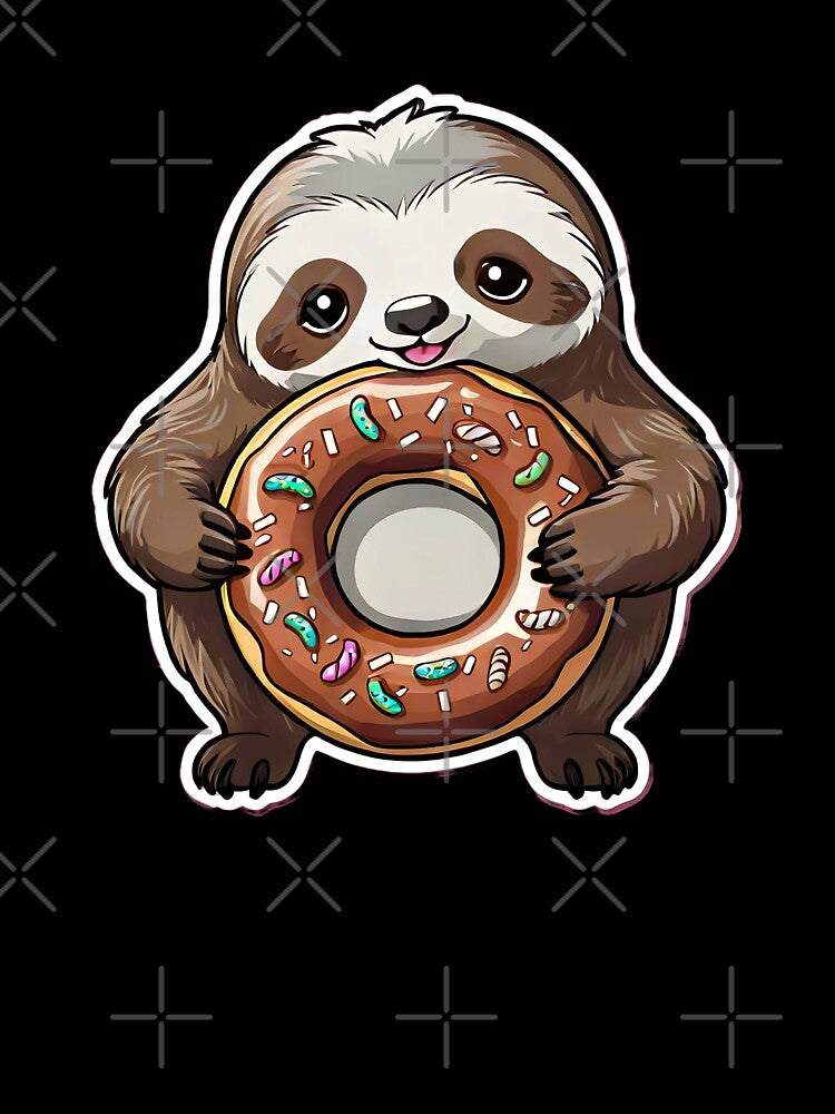 Kawaii Sloth with a Donut by KawaiiCritterz