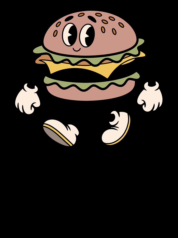 Retro Cartoon Burger by thirdattemptt
