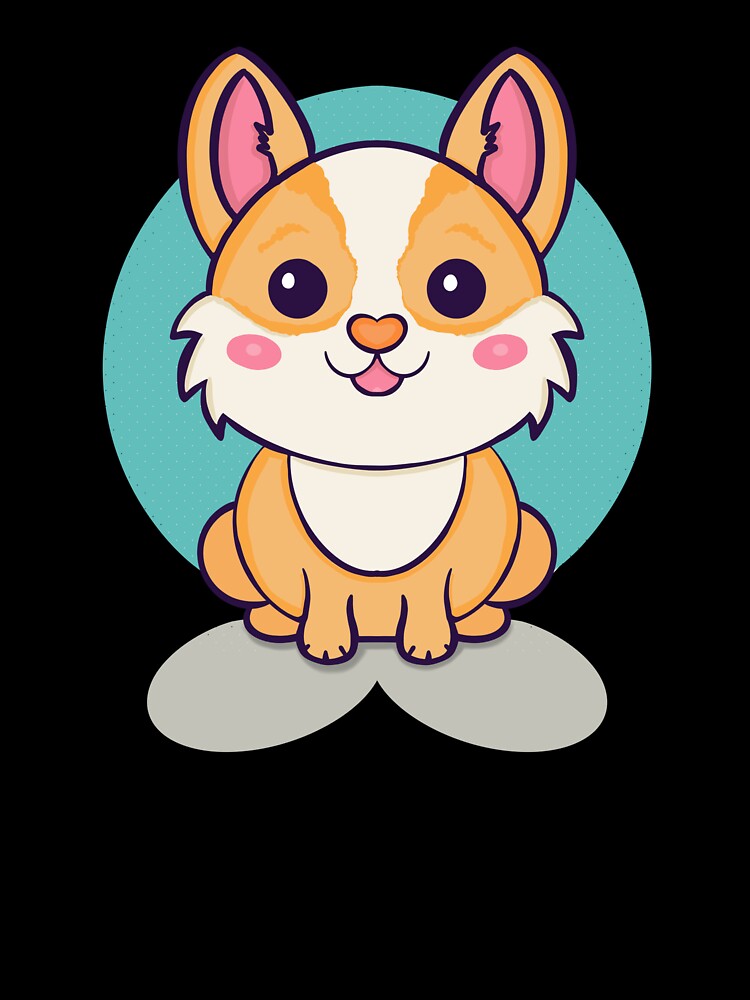 Cute Corgi Kawaii Illustration by Onírica by Valeria