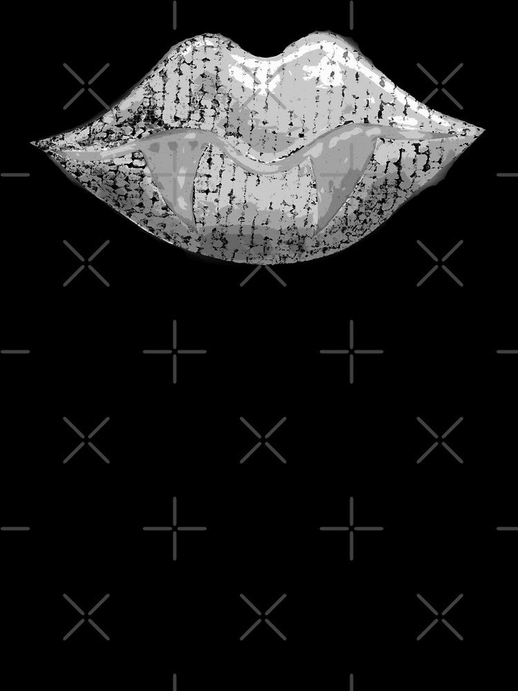 Vampire Lips With Protruding Vangs by Soaked-N-Bleach
