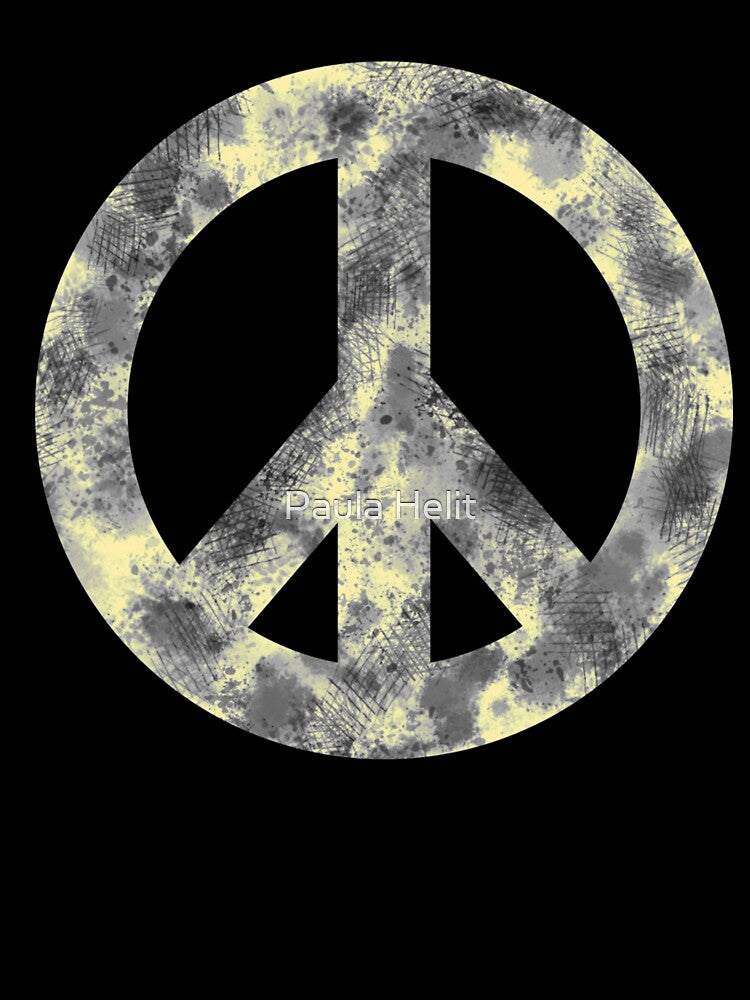 Peace Sign Vintage Distressed Hippie Freedom Retro by Paula Helit