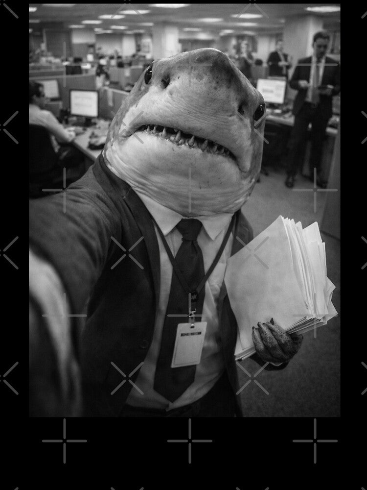 Corporate Intern Shark Funny Office Humor Gift for Coworkers by Say It With Ink