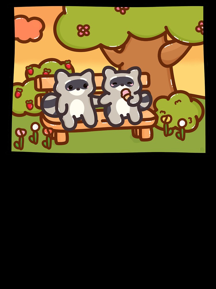 Two Raccoons Sitting On A Bench by moose-dog