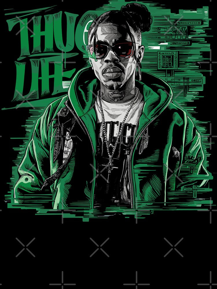 Black Guy Thug Life Design by diegomenjivar92