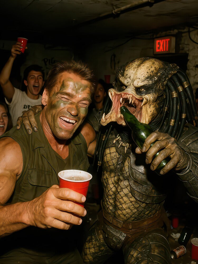 Arnold Schwarzenegger & The Predator - a candid paparazzi-style photo by MentalRecovery