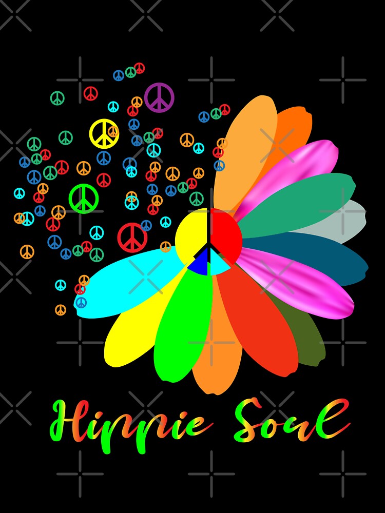 Daisy Peace Sign Hippie Soul , Flower Lovers by shinoshop