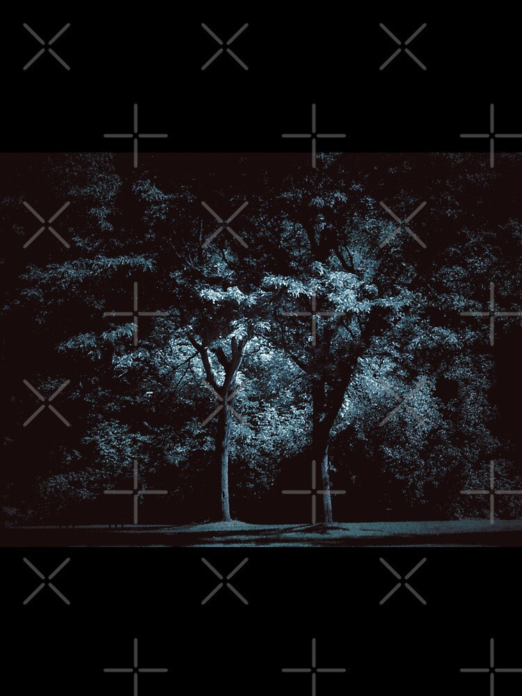 dazecore aesthetic trail landscape photography grunge vintage blue bunch of trees darker closer by sielexis
