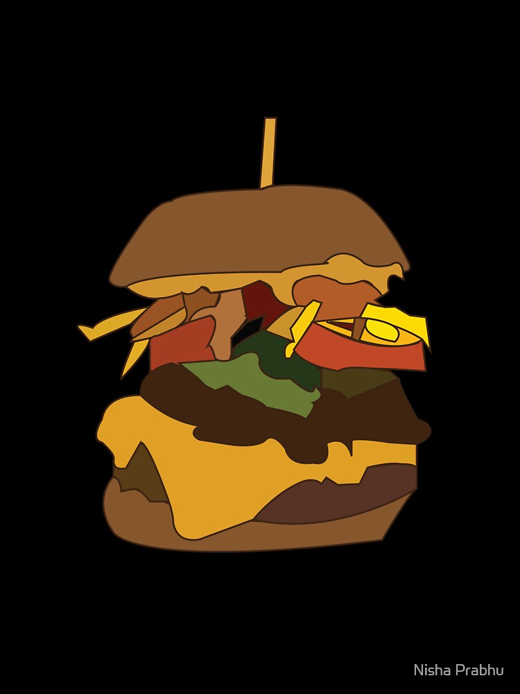 Burger Hamburger Burger Love Junk Food by Nisha Prabhu