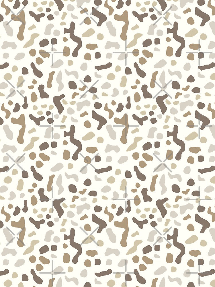SIMPLE ABSTRACT BOHO ANIMAL PATTERN BEIGE BROWN CREAM by blomastudios