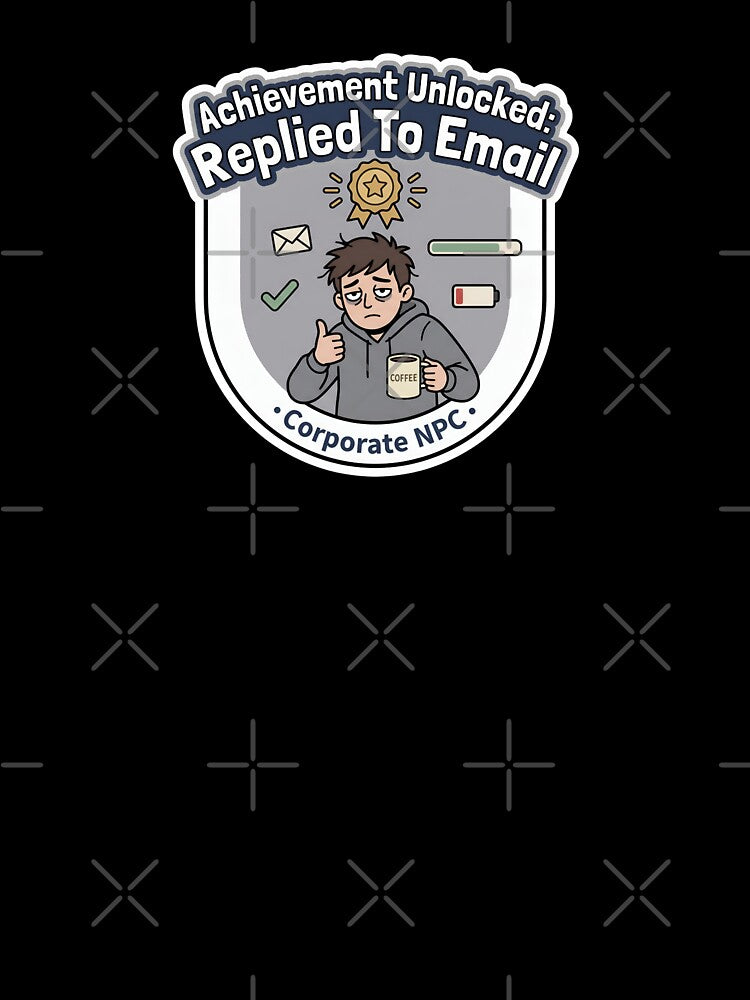 Achievement Unlocked Replied To Email Corporate NPC Funny Quote by Fenay Designs