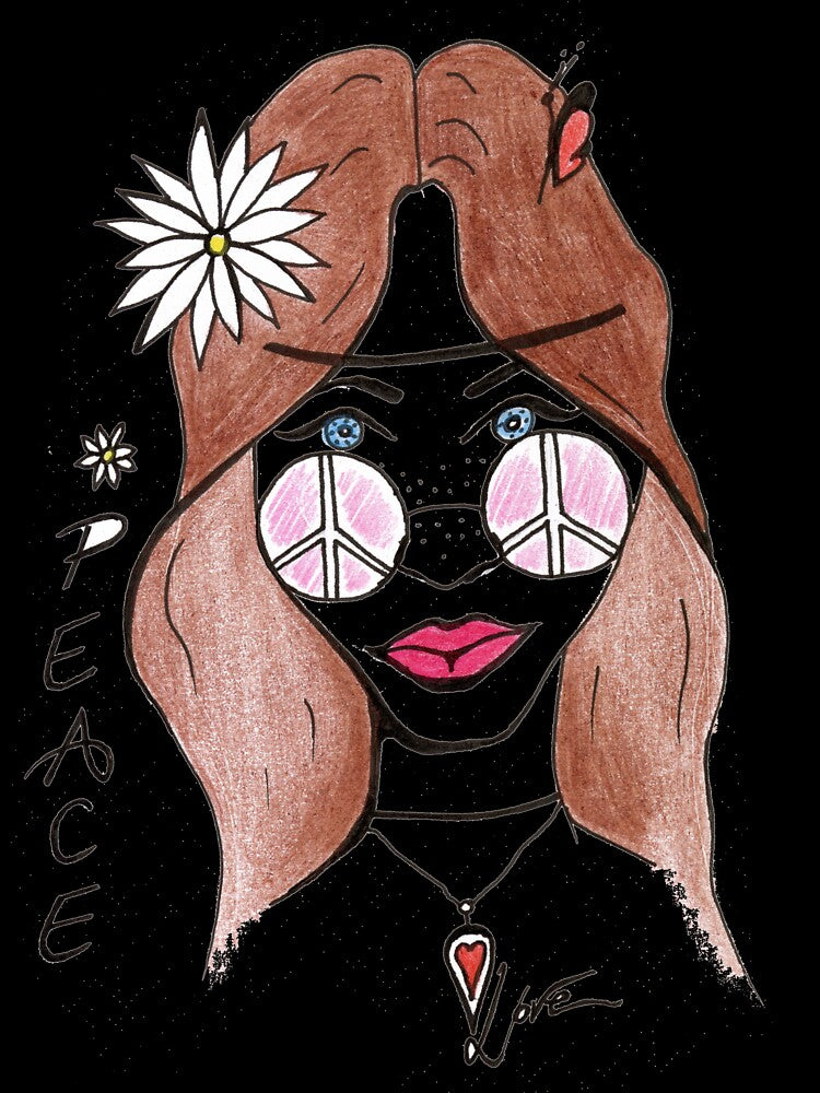 Peace Women Hippie Woodstock by HighArtDesigns