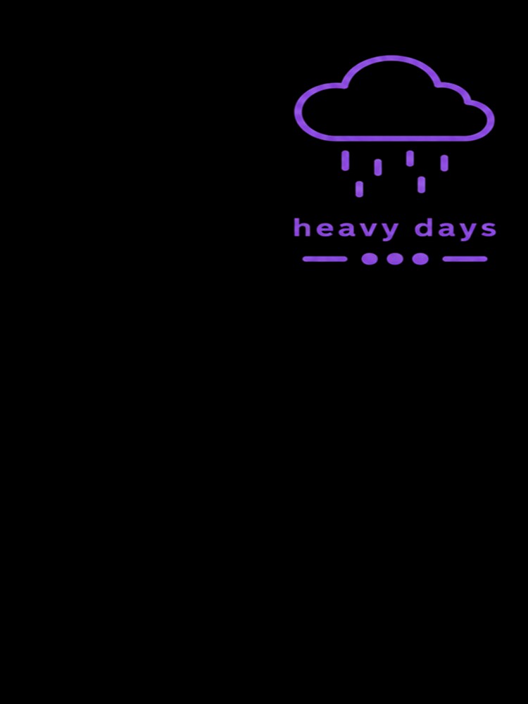 Heavy Days – Purple Rain Cloud Aesthetic by Velora Design