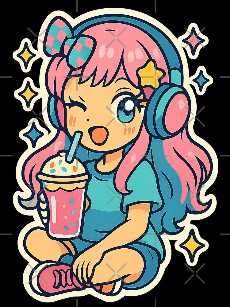 Kawaii Anime Girl, Y2K Aesthetic by graphic-genie