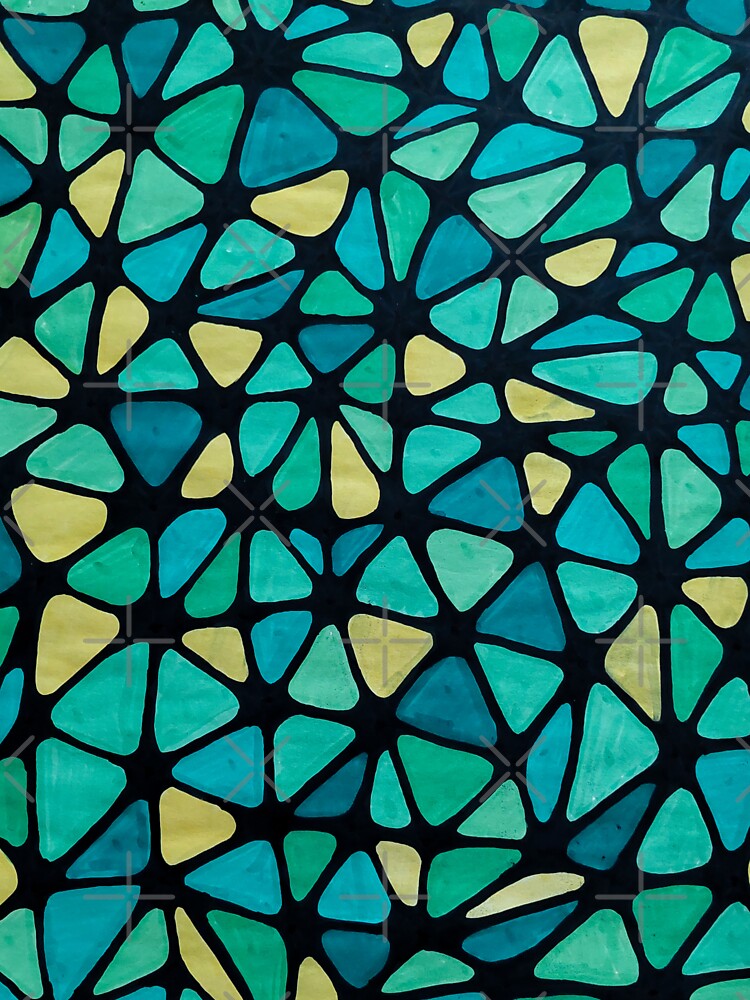 Abstract Hand Drawing in Shades of Green and Yellow by What Your Mind Needs