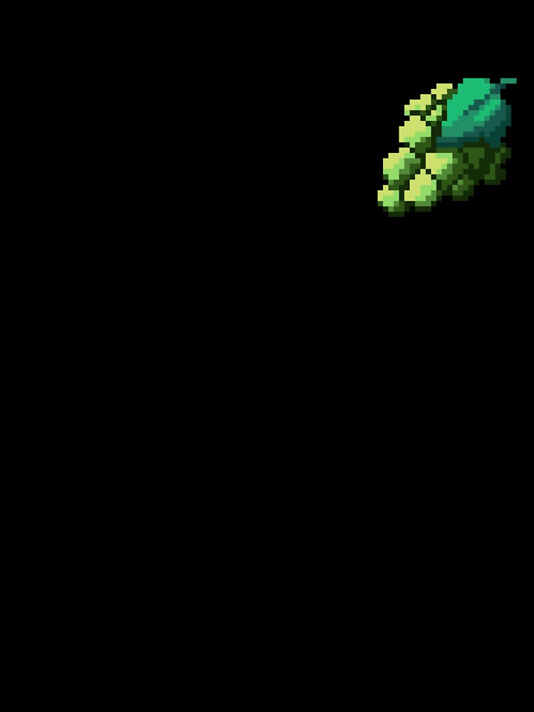 Pixel Green grapes - pixel food art by LittleFoodShop