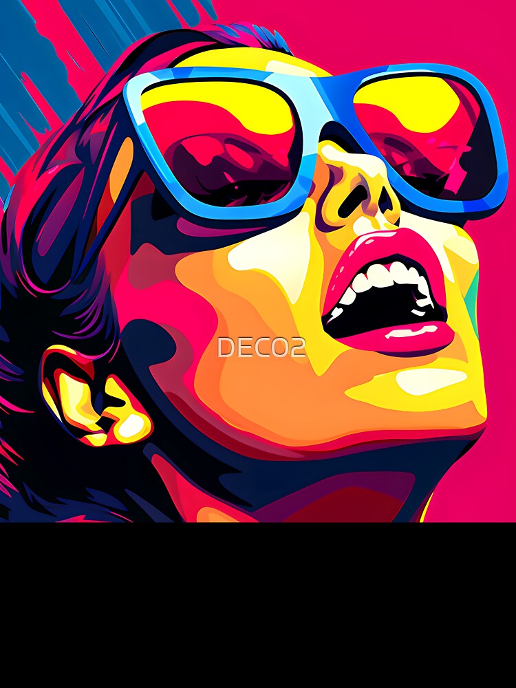 Pop Art Female With Sunglasses Comic Book Design by DEC02