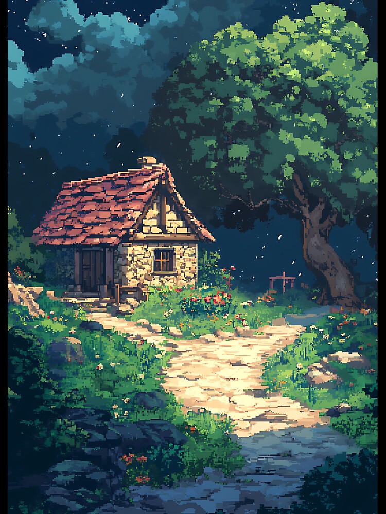 RPG Pixel Art: 8-bit Fantasy Background by bapupa