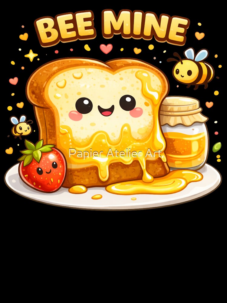 Bee Mine Cute Honey Pun by Papier Atelier Art