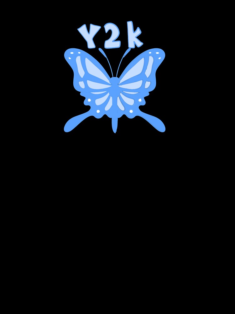 Blue Y2K Butterfly by gross-girl99