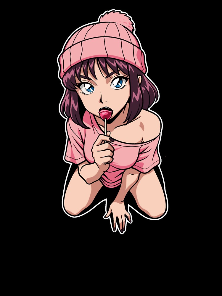 Pastel Goth Anime Girl Lollipop Aesthetic by MainColle