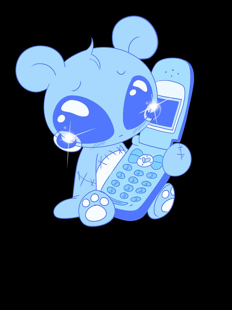 Dumped Over The Phone Bear (blue) by gross-girl99
