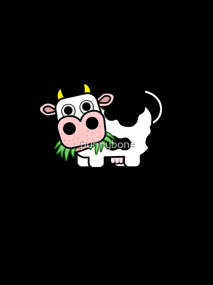 An Udder One Bites The Grass Cute Cow Pun by punnybone