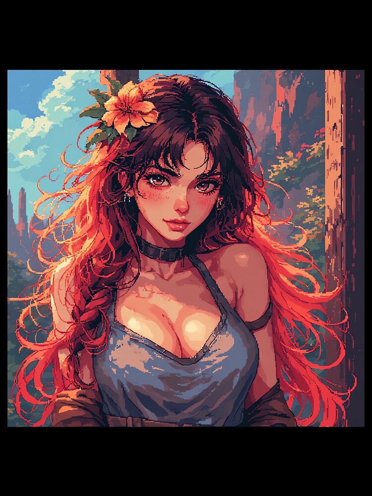 Retro Beautiful Red Hair In Sunshine by jimcaza
