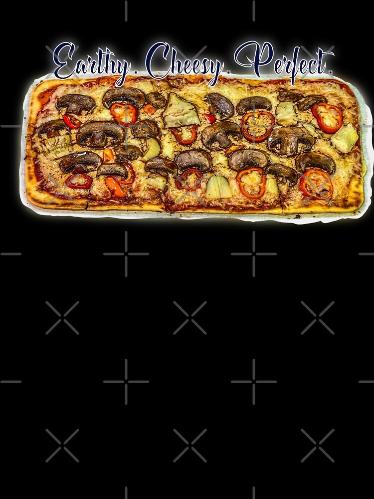 Earthy Cheesy Perfect – Mushroom Pizza Food Lover Humor Design by aadventures