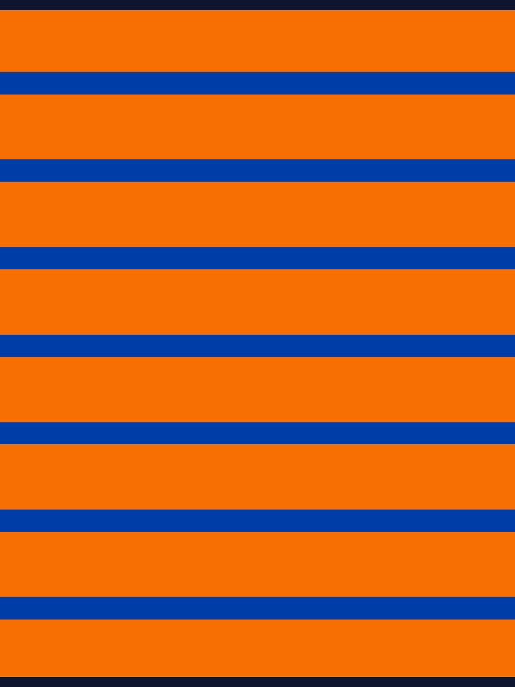 Orange and Blue Stripes by Jeallan Designs