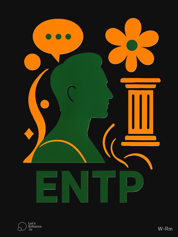 ENTP Personality Abstract Art – MBTI Design (Center Print) by W-Rm