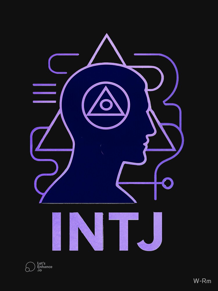 INTJ Personality Abstract Art – MBTI Design (Center Print) by W-Rm