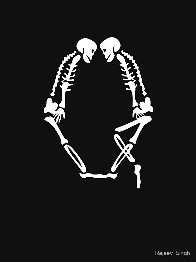 Skulls doing yoga initial monogram Q by Rajeev  Singh