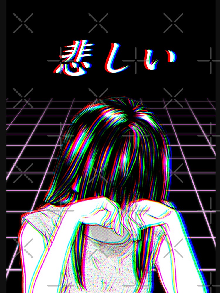 SAD JAPANESE MANGA AESTHETIC W/ BACKGROUND by PoserBoy