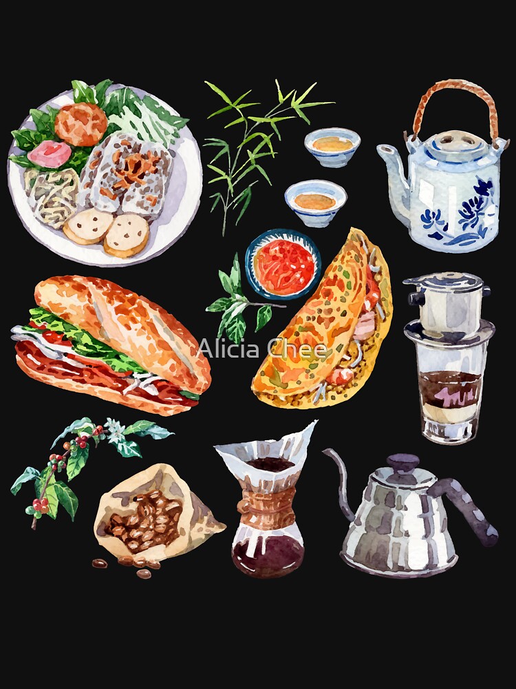 Assorted Vietnamese Food by Alicia Chee