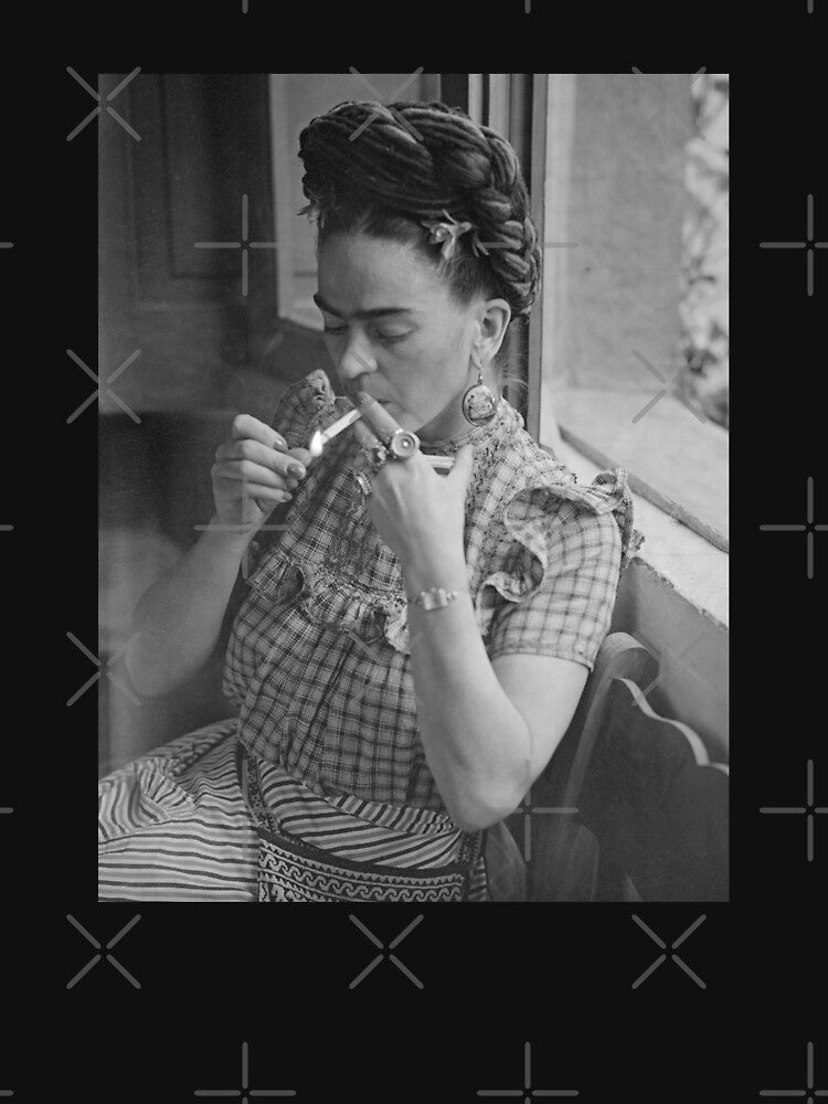 Frida lighting a Smoke by BubbleNinjaShop