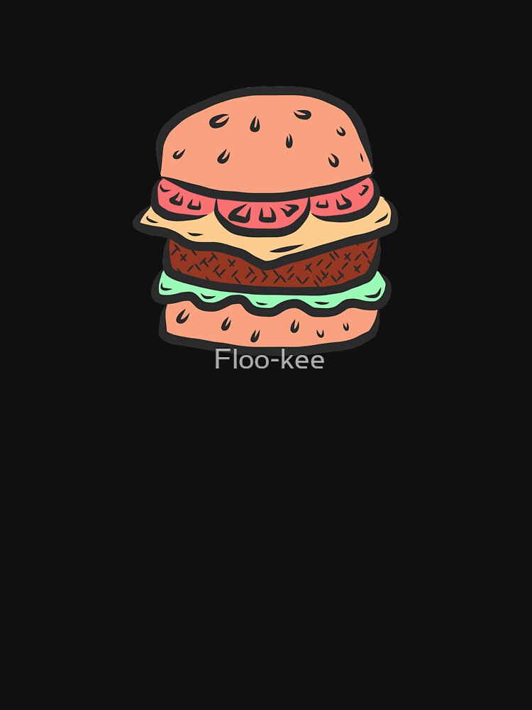 Yummy Burger Illustration | Graphic Art by Floo-kee