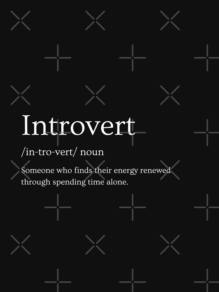Black White Aesthetic Minimalist Introvert Word Definition by ixavee