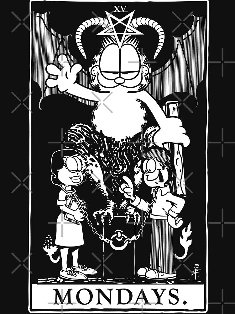 Garfield Tarot: Mondays (White Ink) by Onion Powder