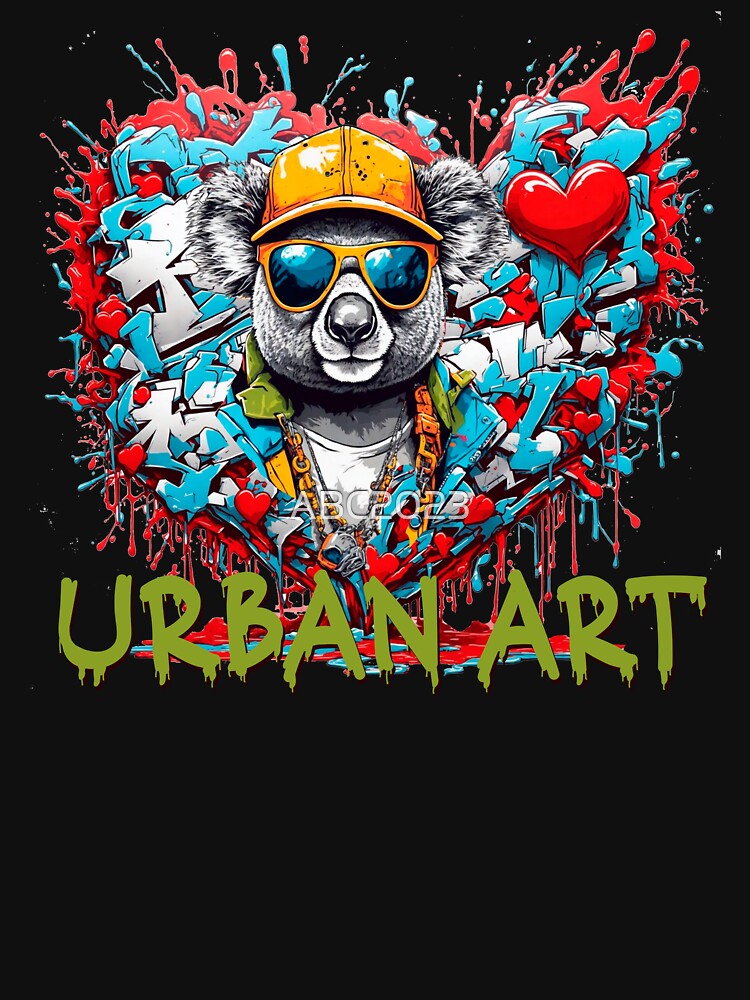 Urban heart graffiti with koala by PETS ABC