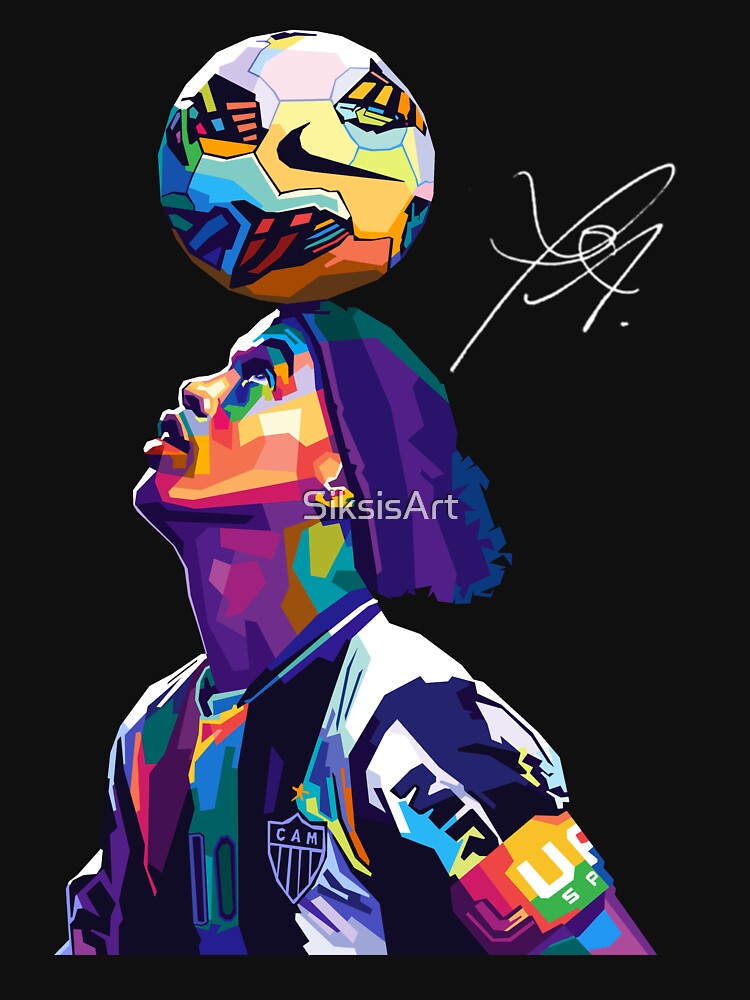 Ronaldinho Wpap Pop Art by SiksisArt
