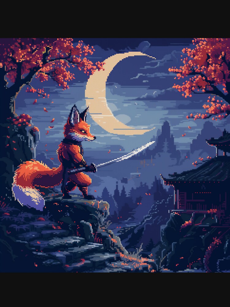 Fox Ninja Pixel Art by Kaos-Bit