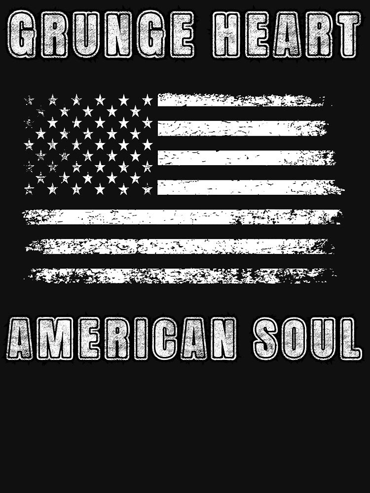 Grunge Heart American Soul Patriotic Style by SunnyFunnyArt