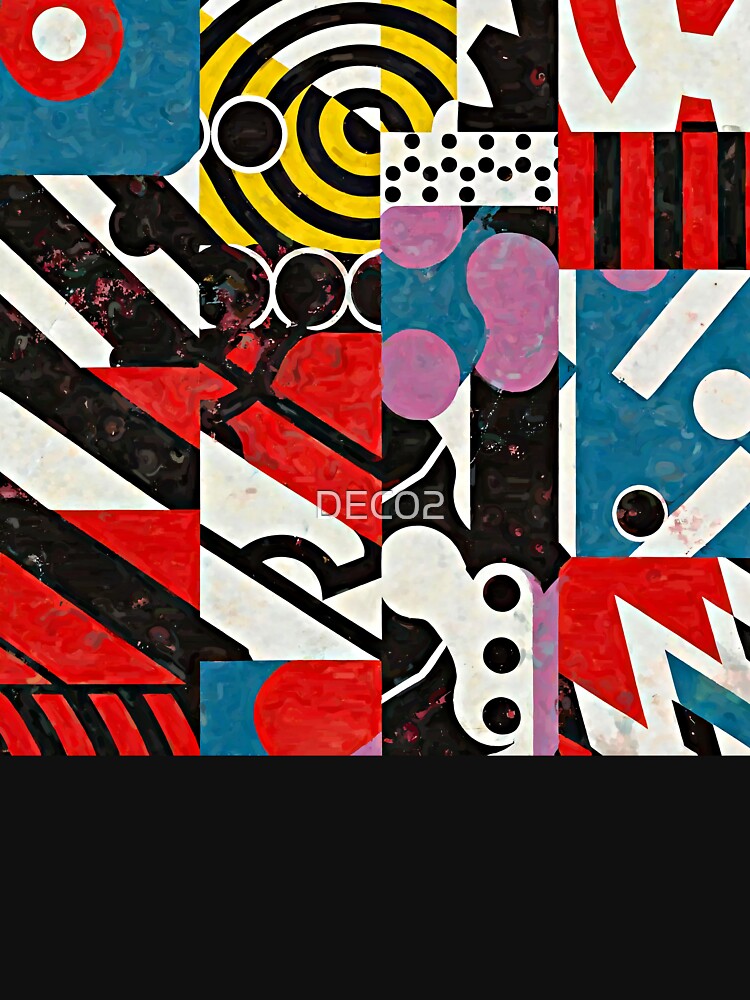 Mid-Century Modern Bauhaus Grunge-Inspired Abstract Pattern by DEC02