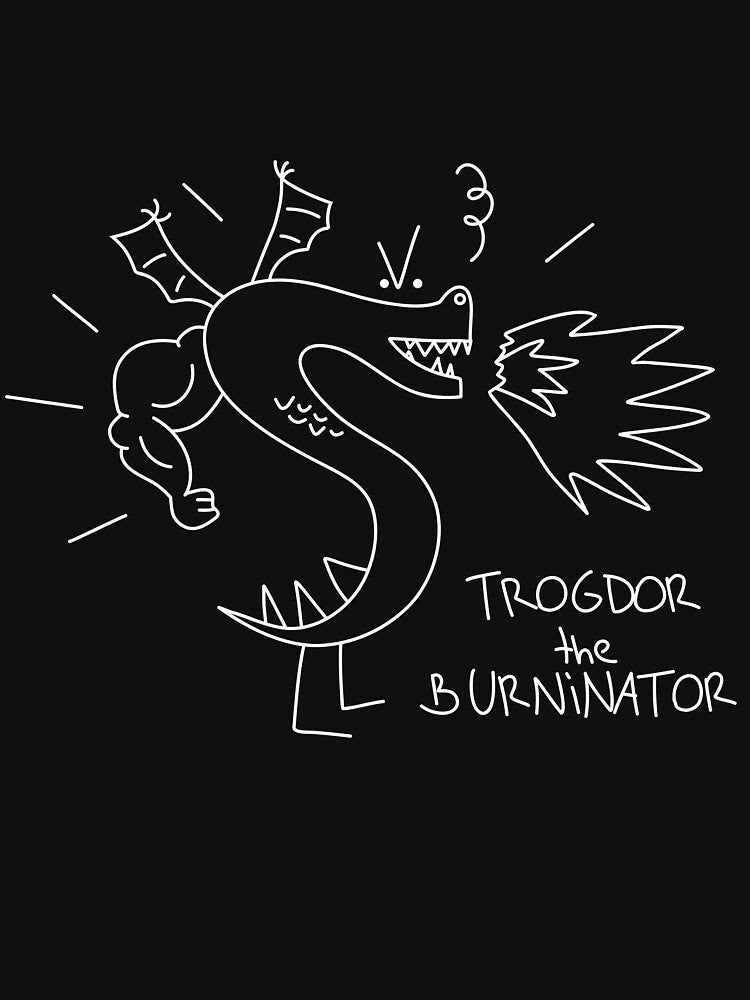 Trogdor the Burninator Black by ChuckleApparel