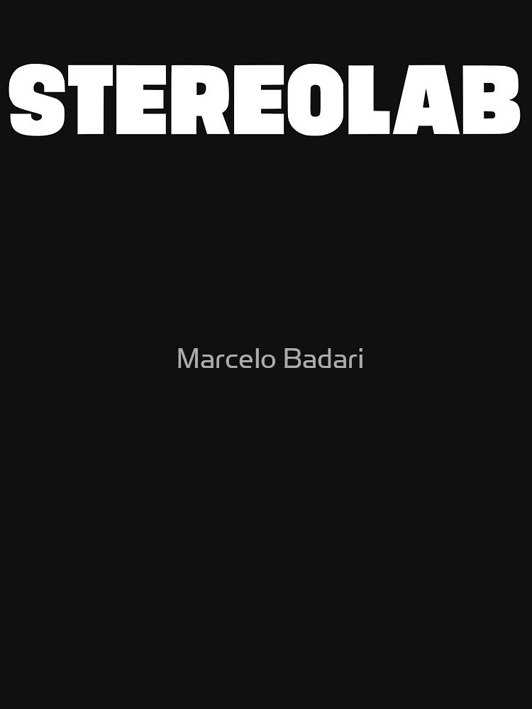 Stereolab white logo by Marcelo Badari