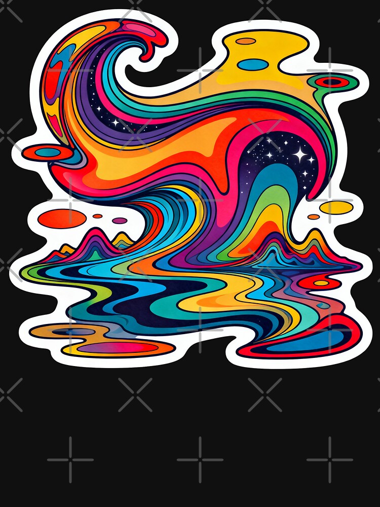 Abstract Pop Flow – Colorful Street Art Urban Illustration by PLUSHIWORLDtm