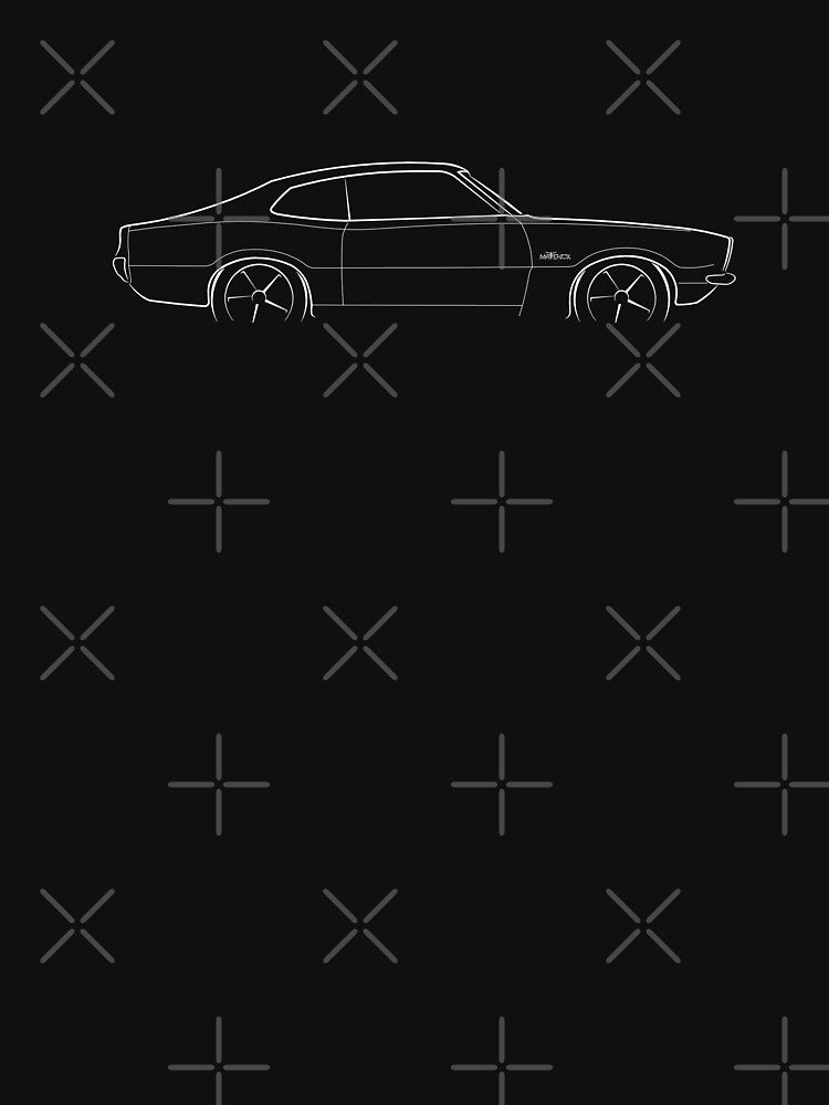 1979 Ford Maverick - profile stencil, white by mal-photography