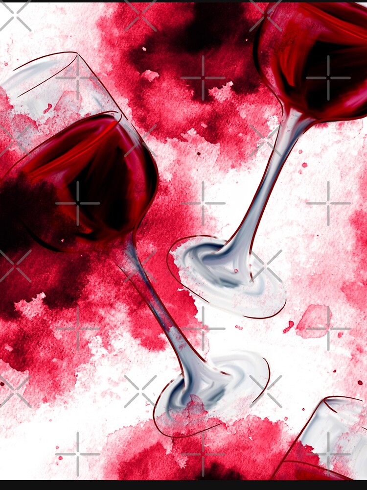 Spilled Red Wine Stain Pattern Design by Draculaura2009